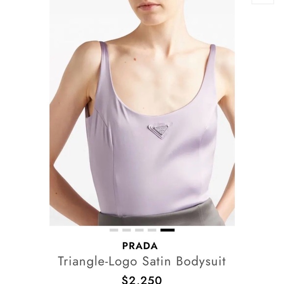 Prada Satin bodysuit in lavender - Picture 3 of 7